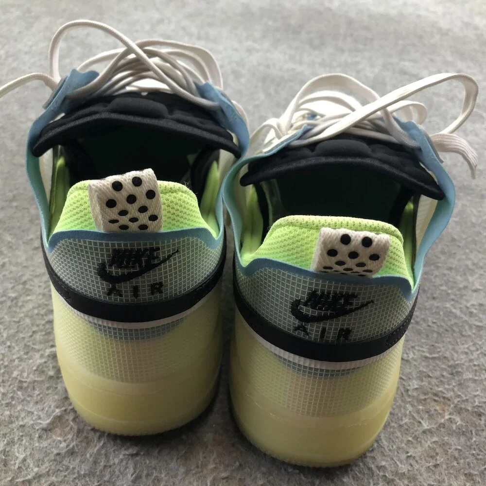 Nike Air Force 1 React Shoes Mens Size 10.5 White Volt Low Sneakers DM0573-101